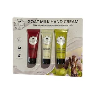 Dionis Goat Milk Hand Cream Set - Sugarberry, Toasted Vanilla Chai & Crisp Pear